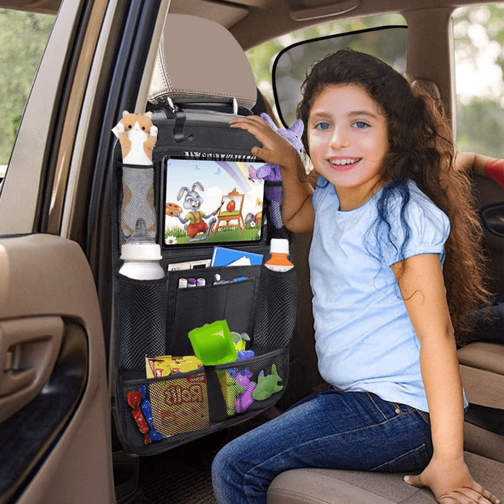 Organisateur de siège arrière de voiture – Support de tablette, multiples poches, couverture de protection - BLK Shop