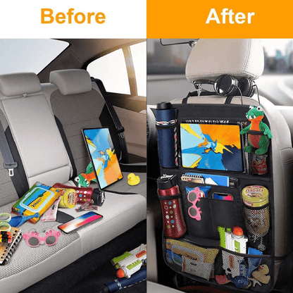 Organisateur de siège arrière de voiture – Support de tablette, multiples poches, couverture de protection - BLK Shop